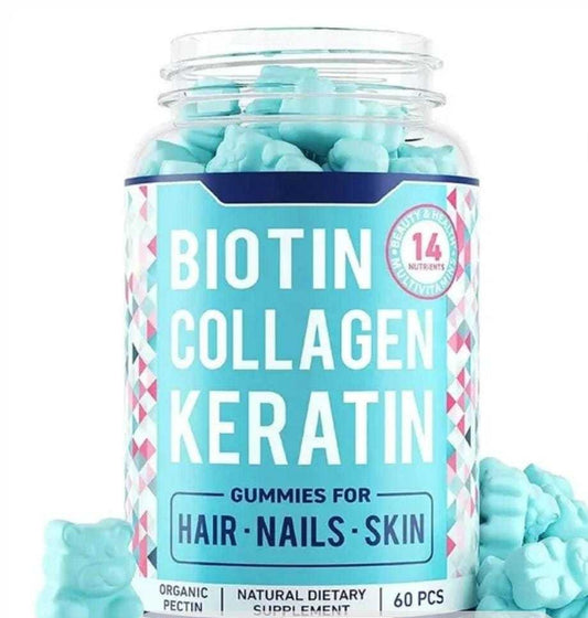 Hair Nails Skin Gummies With Biotin Keratine And Collagen